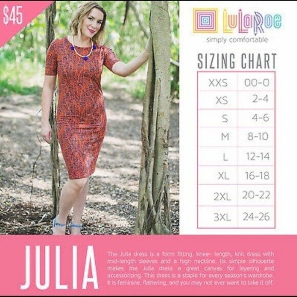 NWT- LULAROE Julia FITTED DRESS - Picture 8 of 11